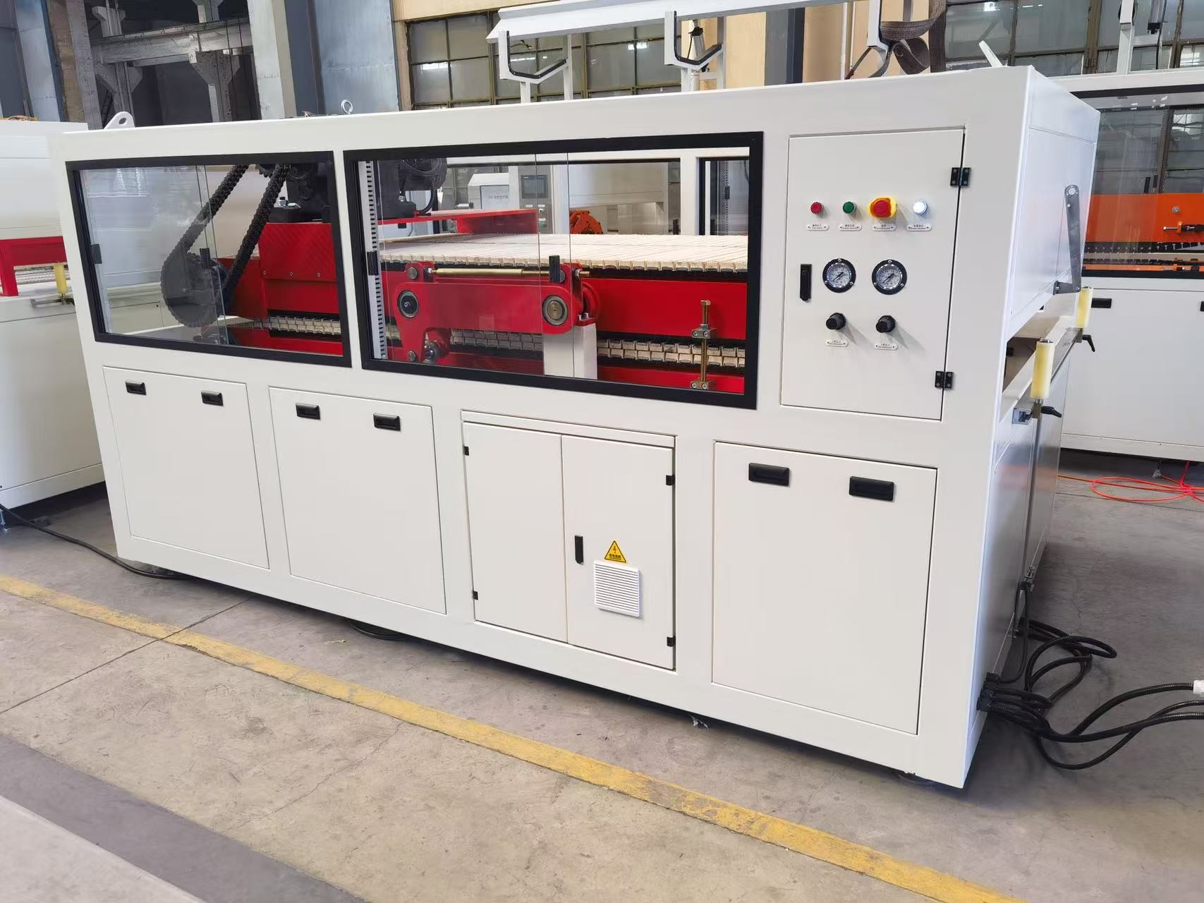 PVC WPC Decoration Fluted Wall Panel Extrusion Making Machine Production Line