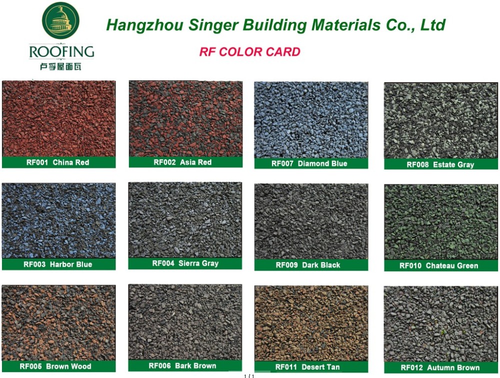 Chinese Villa Color Roof Shingles, Asphalt Roof Shingle Tiles Price In Philipines
