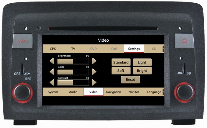 Ouchuangbo autoradio DVD stereo navi for Fiat Idea Lancia Musa 2004-2008 USB SD MP3 SWC