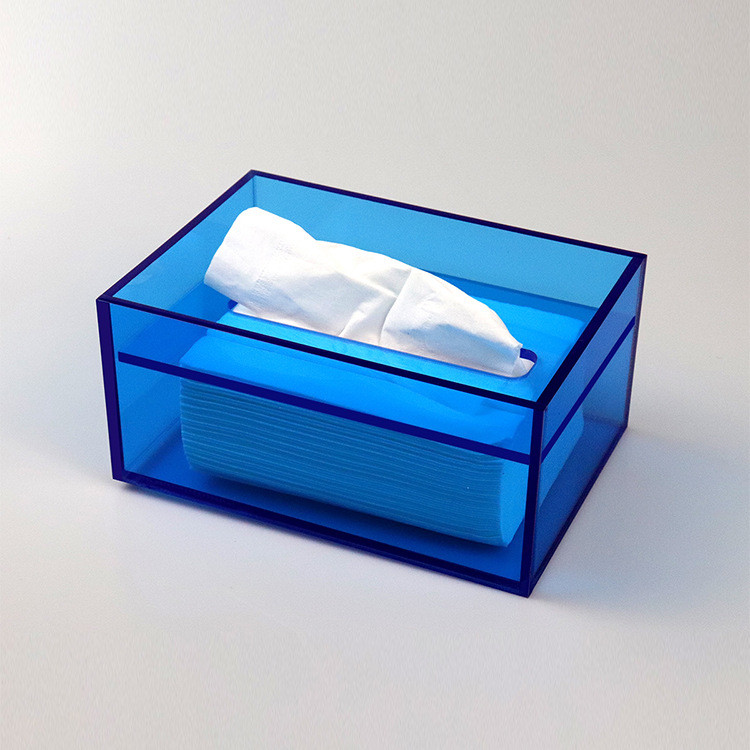 Rectangular Design Acrylic Box Lucite Tissue Holder For Home Restaurant Hotel