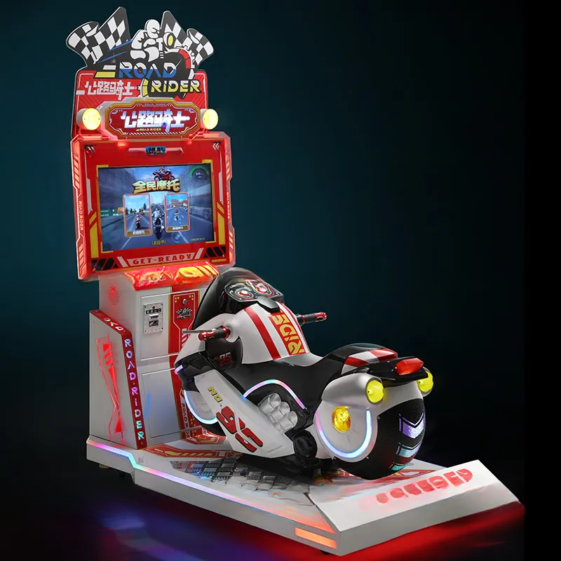 Dreamland Games Park Coin Operated Road Rider Arcade Games Machine 3D Motorcycle Bike Race Driving Simulator