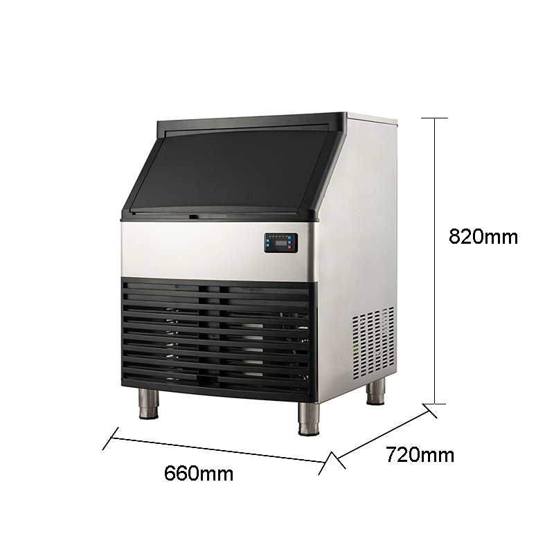 220V Large Commercial Modular Cube Ice Maker Air Cooling for Ice Storage of 60kg