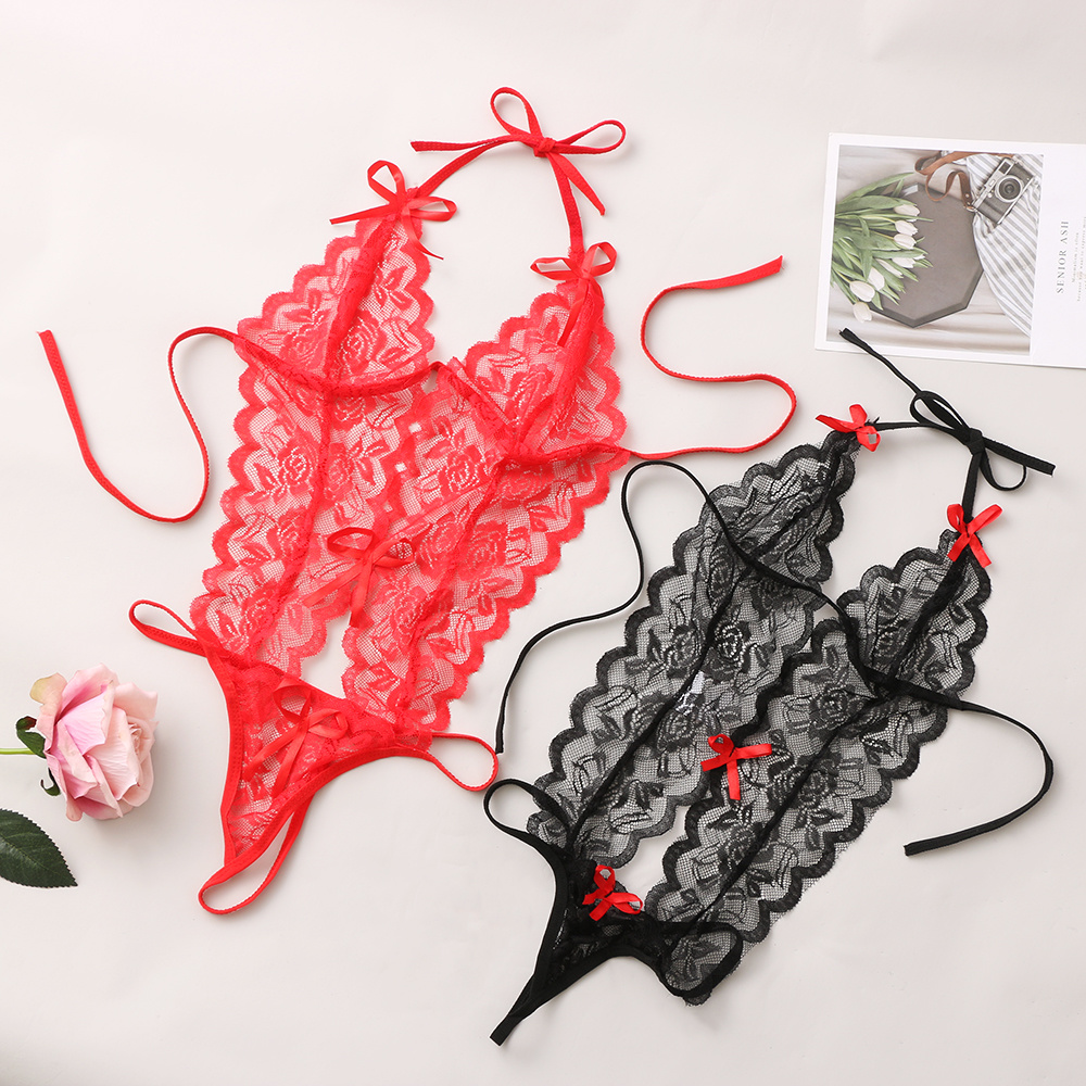 2020 Lace One-Piece Perspective Three-Point Sexy Lingerie