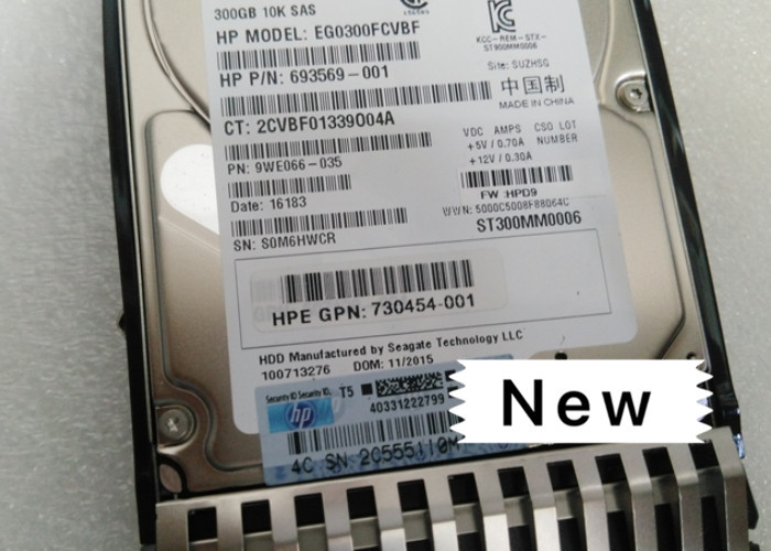 E2D55A MSA HP Hard Disk 300GB 6G SAS 2.5 730709-001 HDD 10000rpm Speed