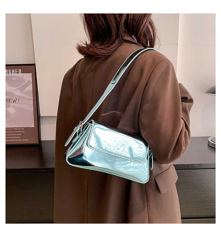 2024 Designer Women's Hand Bag Bright PU Leather Fashion Shoulder Bag with Single Handle
