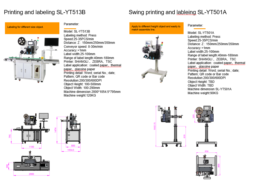 Wood Packaging Material Square Bottle Label Applicator for Flat Surfaces and Printer