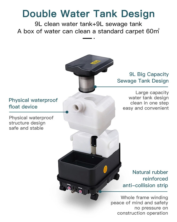 CP-9 2023 Professional Cleaner Sofa Carpet Dry Low Foam Cleaning Washing Machine