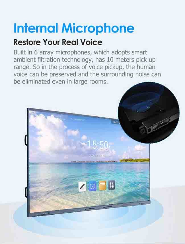 HD Smart Interactive Flat Panel FCC 85 Inch Interactive Whiteboard
