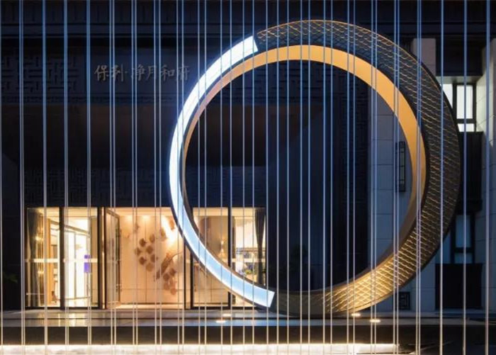 Light Outdoor Garden Sculptures Metal Stainless Steel Circle For Yard