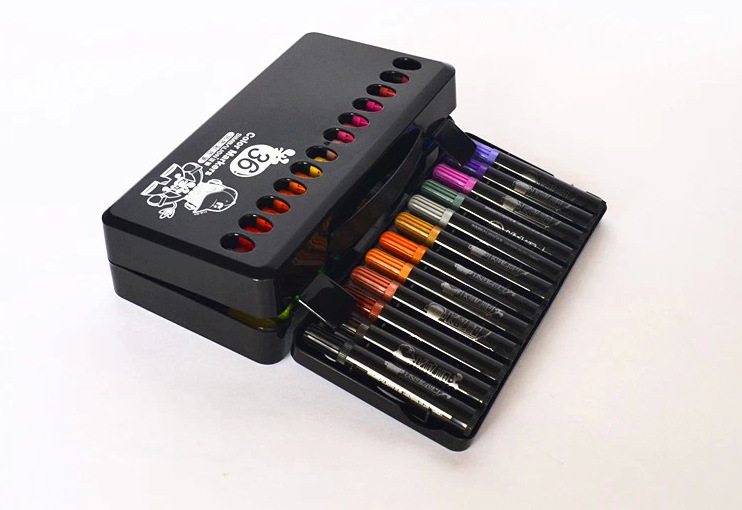 36 Colors Non-toxic Art Marker Set for Kids Watercolor Creative Stationery Supplies