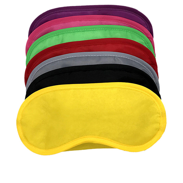 Polyester 3D Sleeping Eye Mask Silk Screen Imprint Blackout Eye Covers