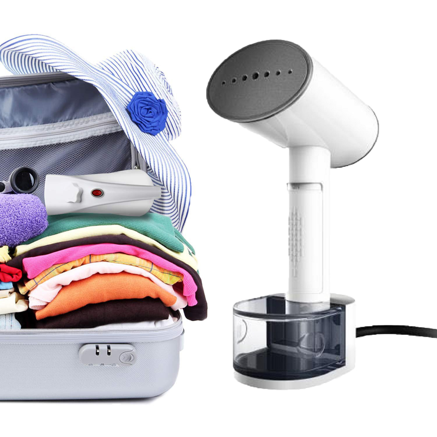 Portable Electric Garment Steamer for Home or Travel 220V 250ml Water Tank Capacity