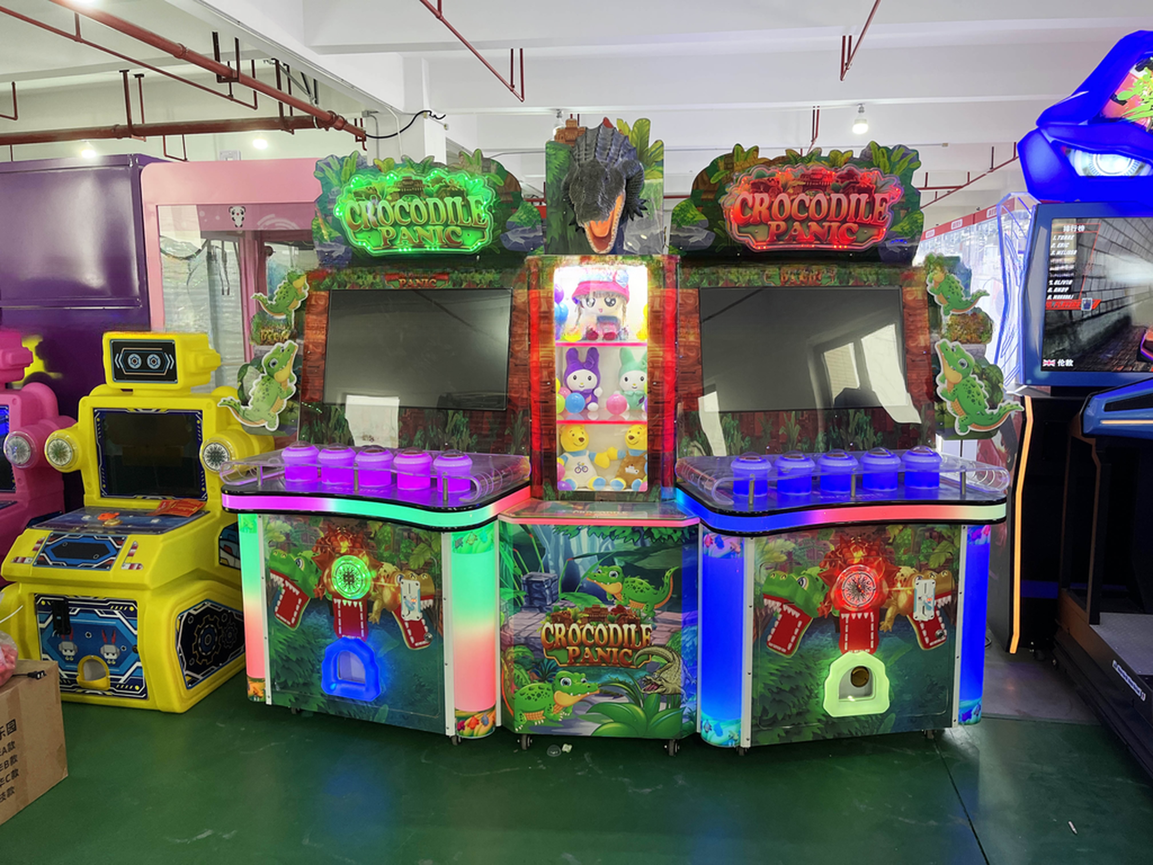 Dreamland ticket redemption amusement arcade double players hit crocodile game machine for game center