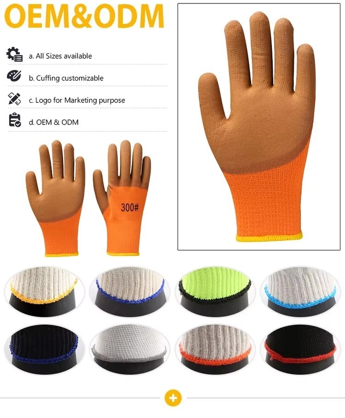 Wholesale Wear-resistant Durable Latex Rubber Foam Coated Protective Work Gloves Impact Labor Work Safety Gloves