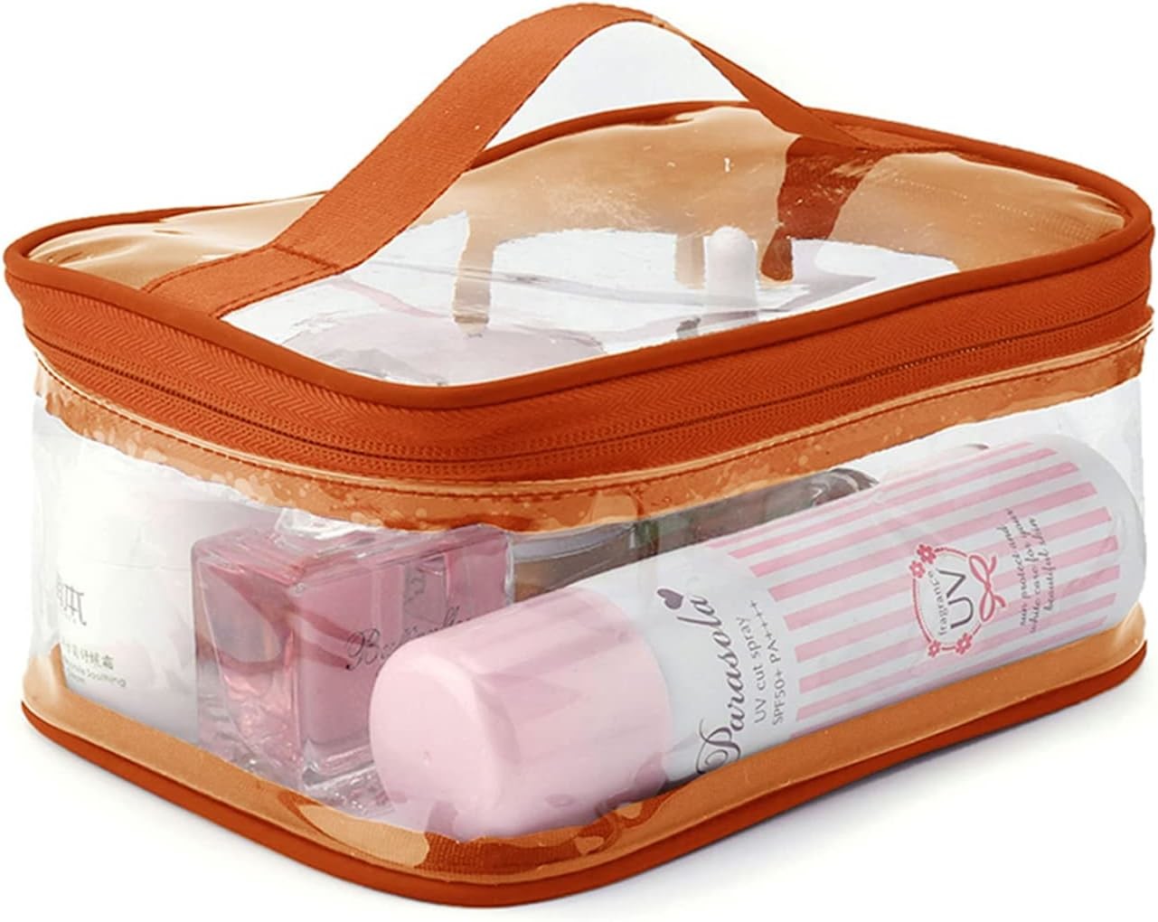 Lightweight Shockproof PVC Cosmetic Bag With Handle