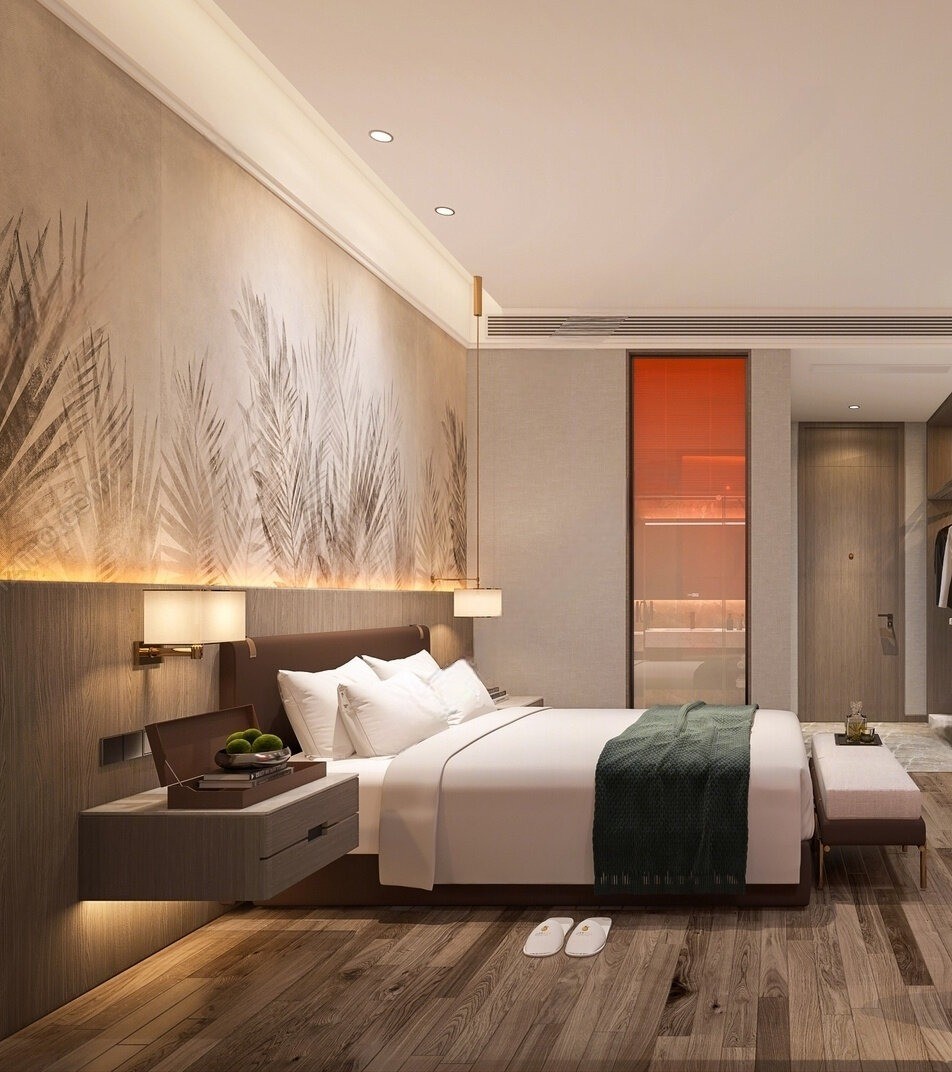Brand Star Hotel Bedroom Furniture Refurbishment Sample Room Furniture Full Set Customized