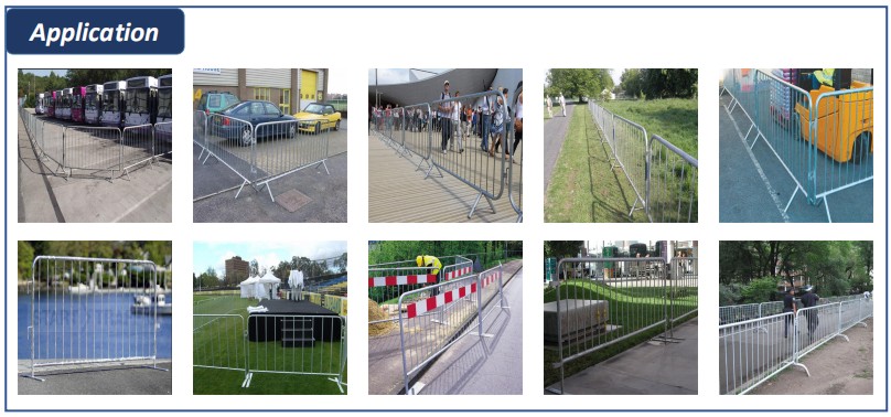 Dipped In Zinc bath Crowd Control Barrier