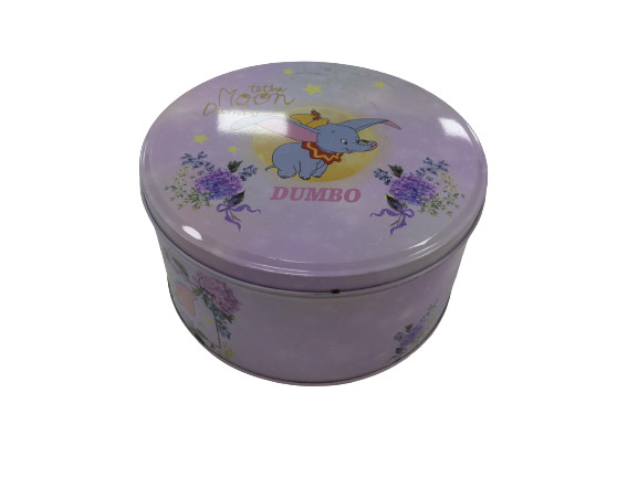 Bespoke Round Shortbread Biscuit Tin Gift Container 190mm Dia Biscuit Tin Packaging