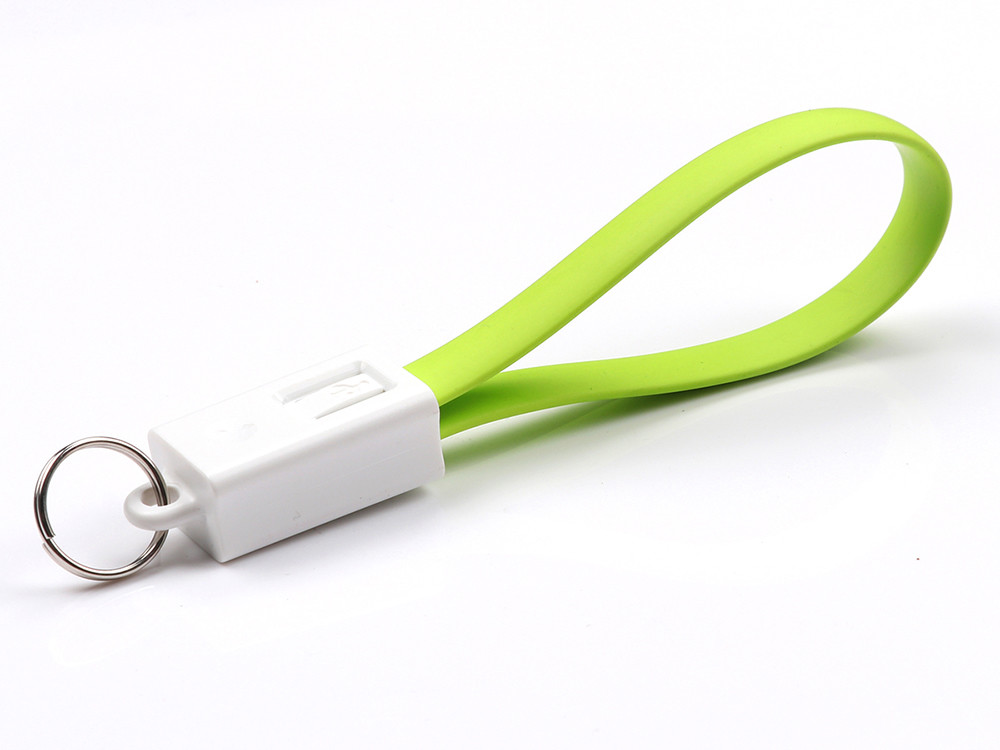 Portable Keychain Mobile Phone Charger Cables Micro/8pin Connector For Samsung Iphone