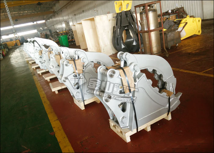 Durable Excavator Grab Bucket Hyundai R210 Great Clamping Force Hydraulic Power