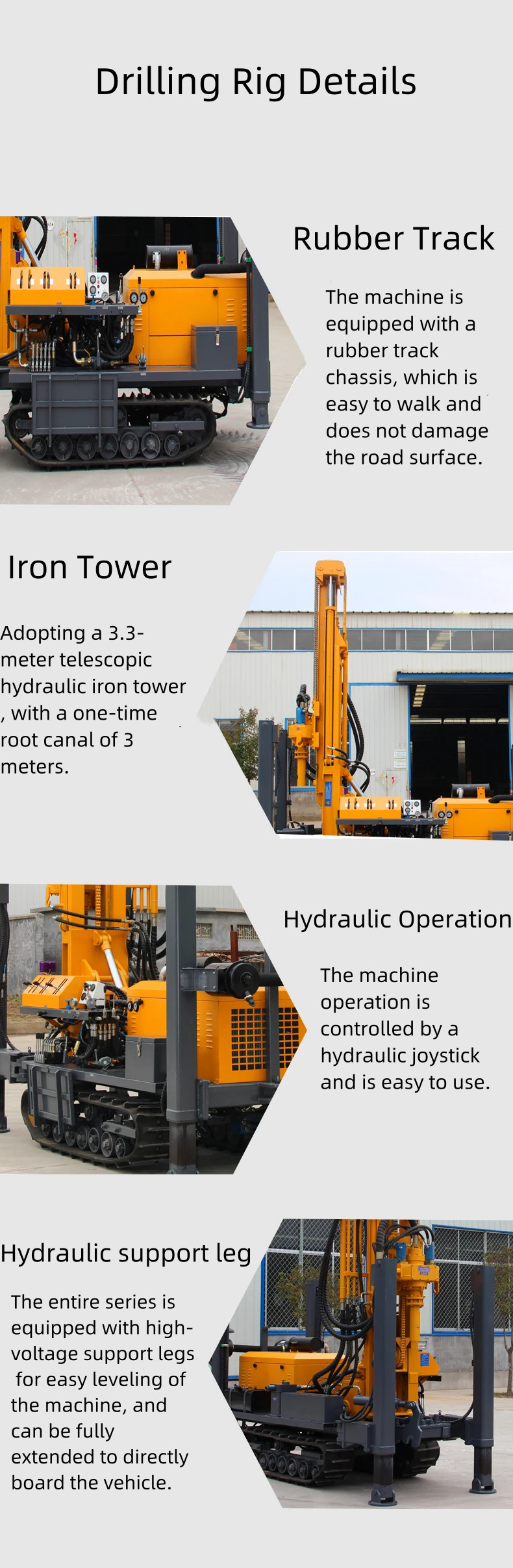 Crawler Water Well Drilling Rig Machine 180m