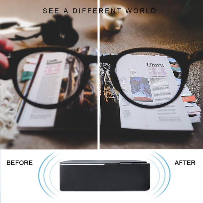Portable Watch GT SONIC Cleaner Low Noise Eyeglasses 18W 40kHz 450ml Volume