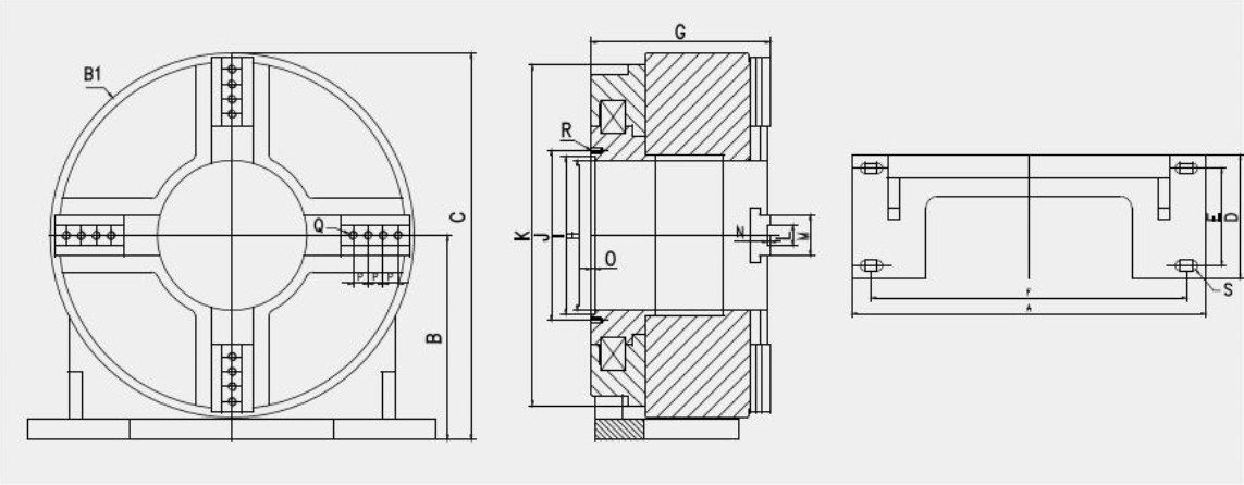 Professional Overloaded Pneumatic Chuck For Heavy Pipe Cutting Machine