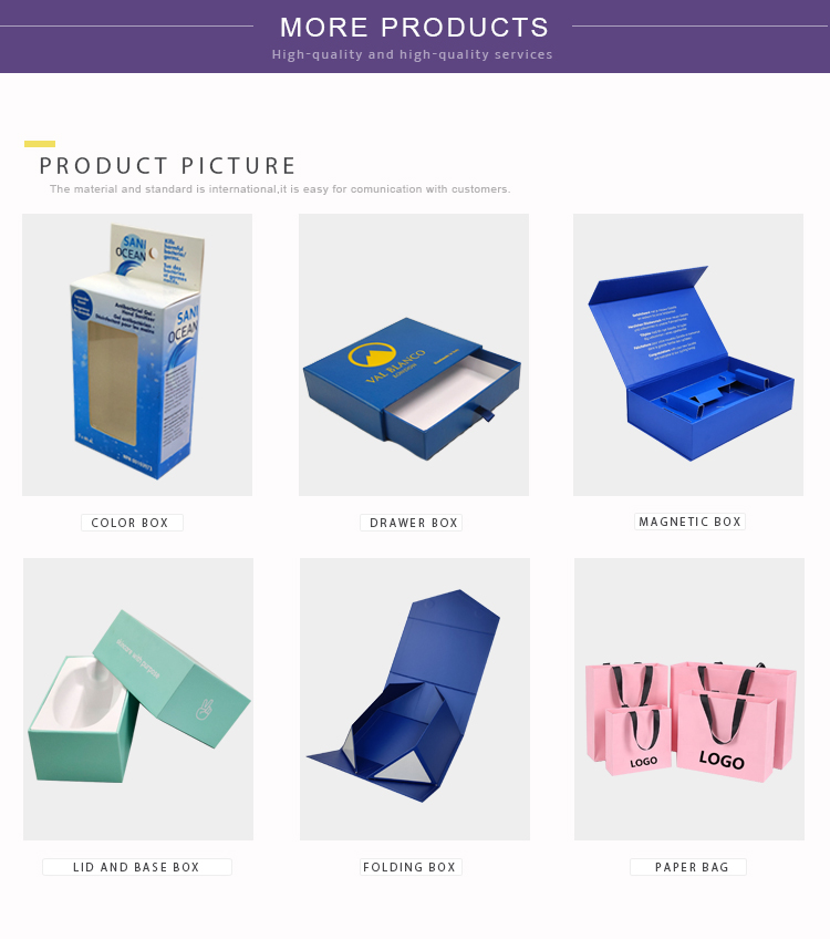 Custom Logo Full Colors Tuck Top Boxes Offset Printing Paper Packing Box