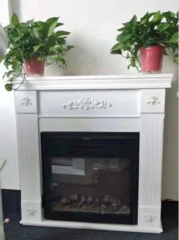 Metal 3D White Simulation Electronic Fireplace for Family Directly from 110V / 220V