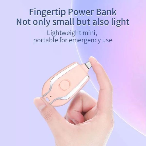 Small Portable Mini Power Bank Emergency Mobile Phone Charger Pocket Keychain LI Polymer Battery