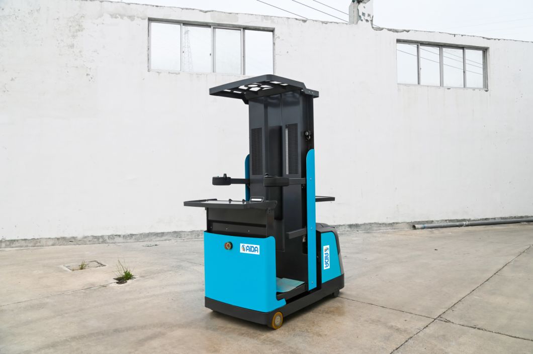 China Manufacture Man Standing Order Picker Forklift Height 23 Feet 7meters