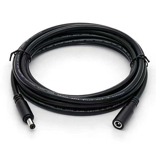 5.5mm X 2.5mm DC5525 12V DC Power Extension Cable for CCTV Surveillance Camera,LED Strip,Solar Panels and Power Adapters