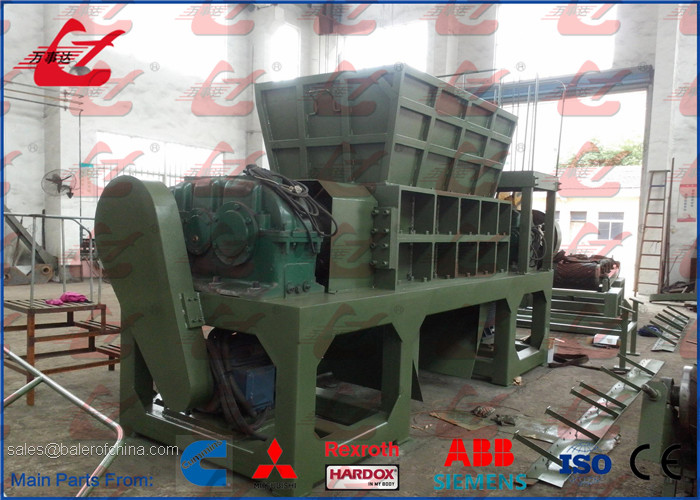 Scrap Car Crusher Two Shafts Car Shredding Machine For Waste Bicycle