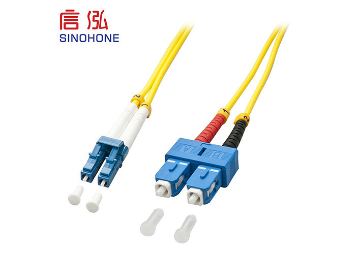 PVC LSZH Material Fiber Optic Patch Cord , SC Multimode Fiber Cable