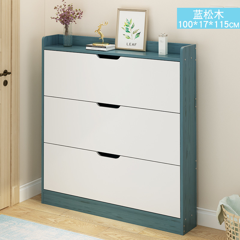 White 1.15m Length Shoe Sideboard Cabinet Fireproof For Storage