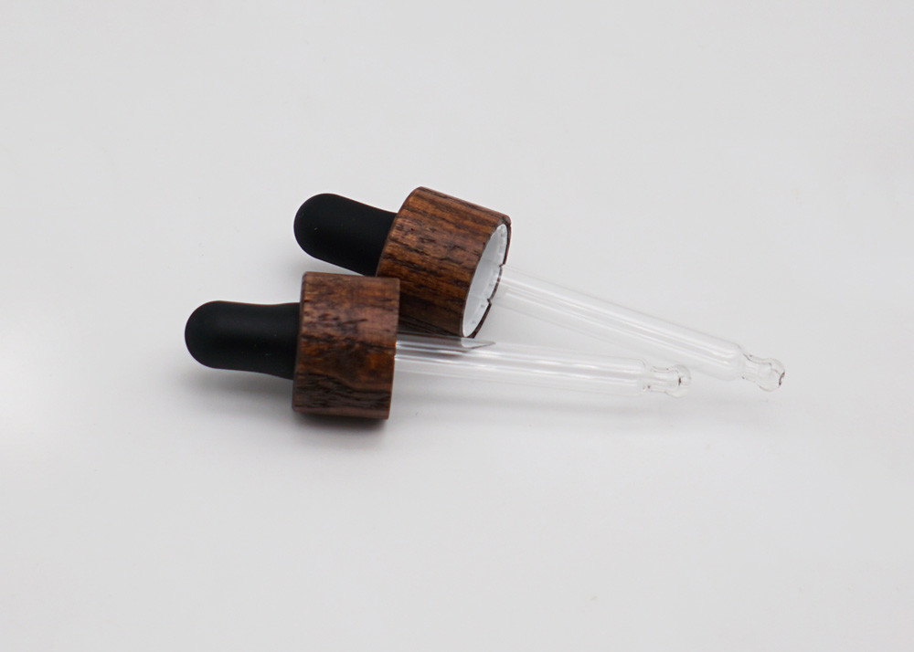 Regular Bamboo Essential Oil Dropper Bamboo Glass Dropper Caps Bamboo 18mm Dropper Lip For Bottles