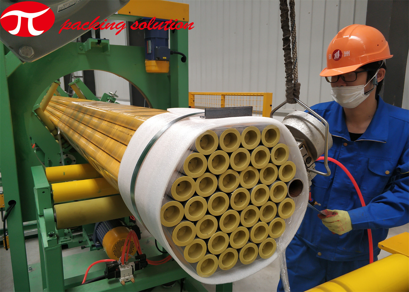 High Efficiency Industrial Packing Machine Steel Tube Wrapping Machine 380V GG800