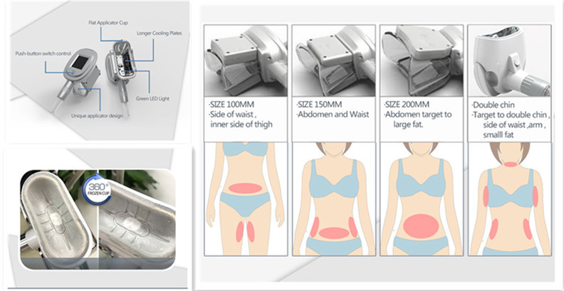 Cryolipolysis Fat Freezing Machine Cryo Lipolysis device With Double Chin handle