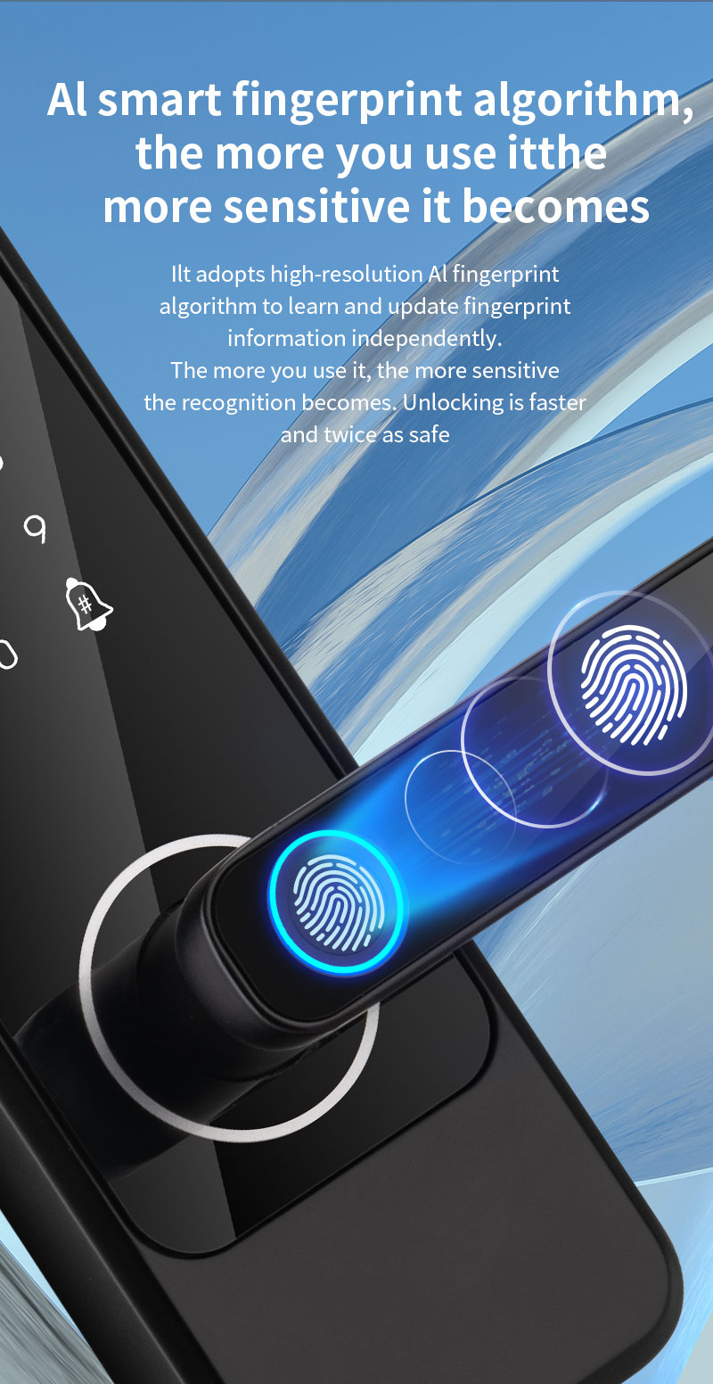 Aluminum Alloy Digital Door Lock Tuya Ttlock Wifi Keys Cerraduras Inteligentes