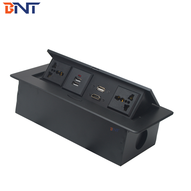 gas pop up panel desktop socket with 2 power and two data /desktop popup socket box