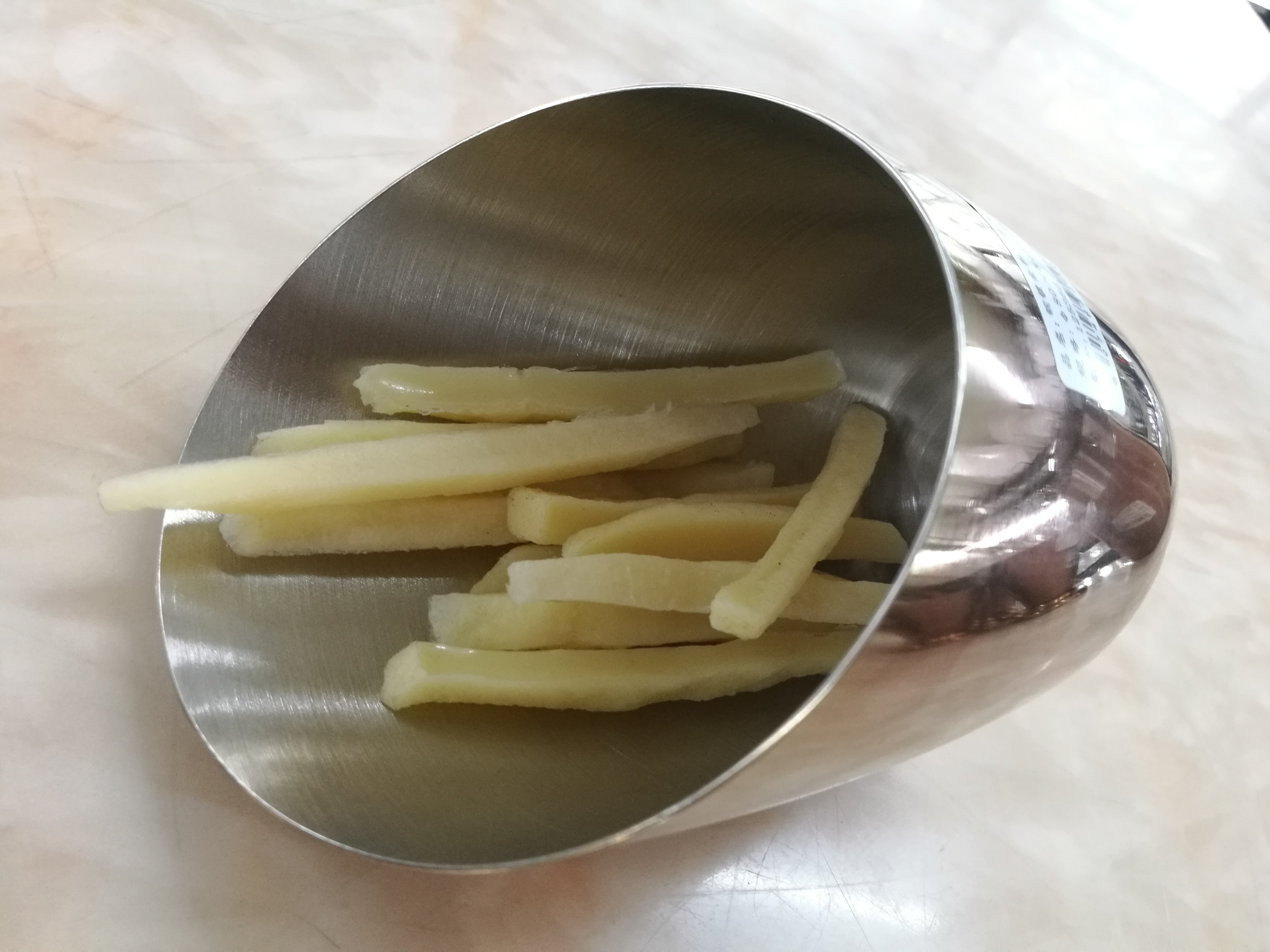 French Fry Cup Angled Porcelain Dinnerware Sets Reusable And Easy To Clean gold color cup