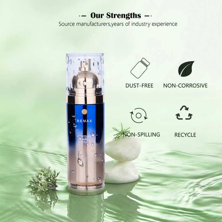 120ml Blue Gradient Cosmetic Packaging Bottle Glass Empty Skincare Bottles For Facial Care