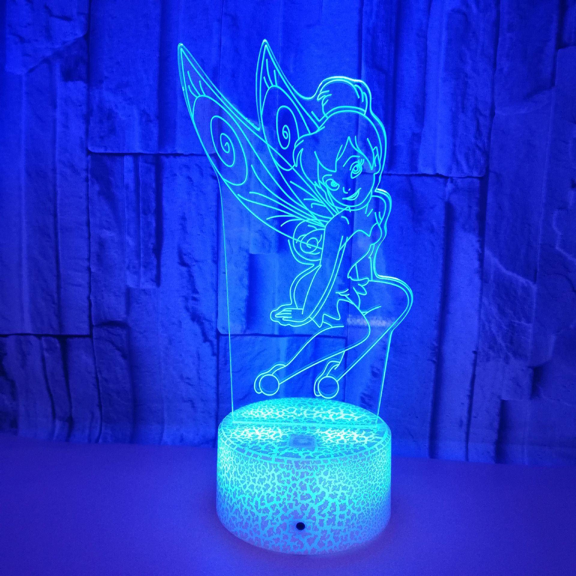 Barbie Anime cartoon pattern custom 3D night light colorful angel LED remote control lamp creative gift table lamp