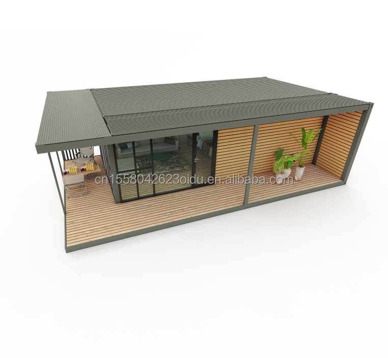 Modern Design Wooden Plastic Container Residence with Materials and Prefabricated Structure