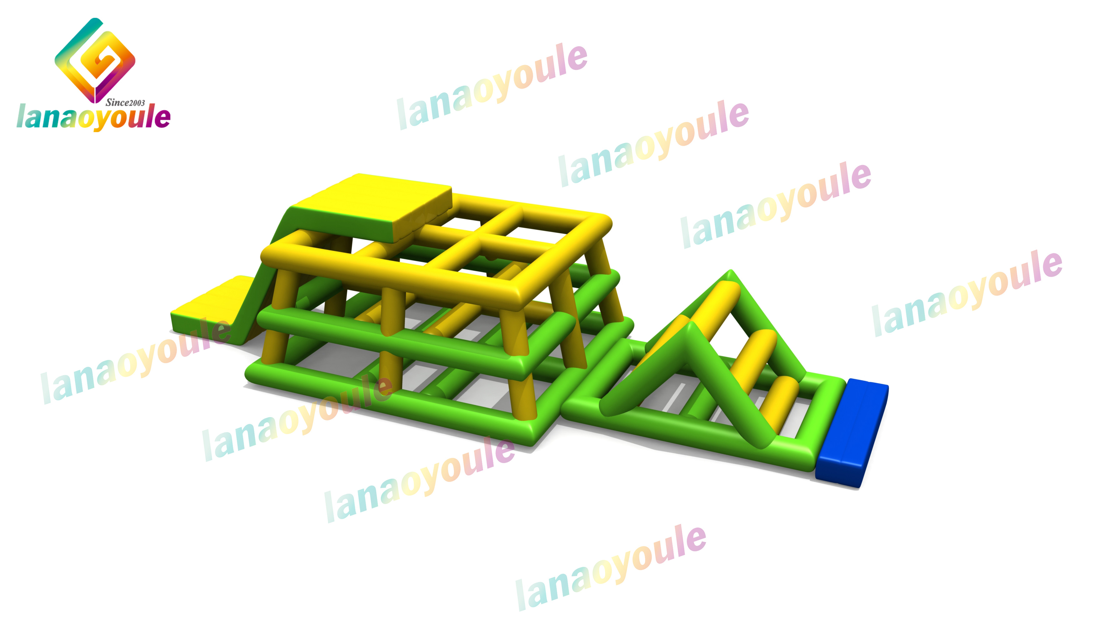 Water Resistant Large Outdoor Inflatable Floating Aqua Park Custom Color