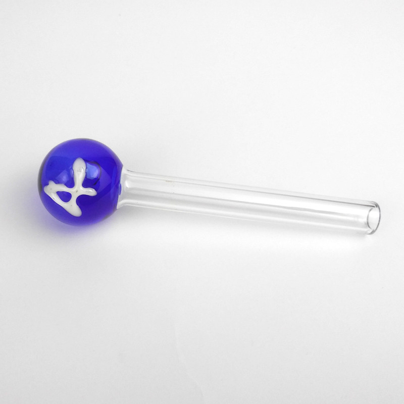 Daily Use Simple Mini Glass Water Hand Pipe For Oil Dab Rig Fixed Diffused