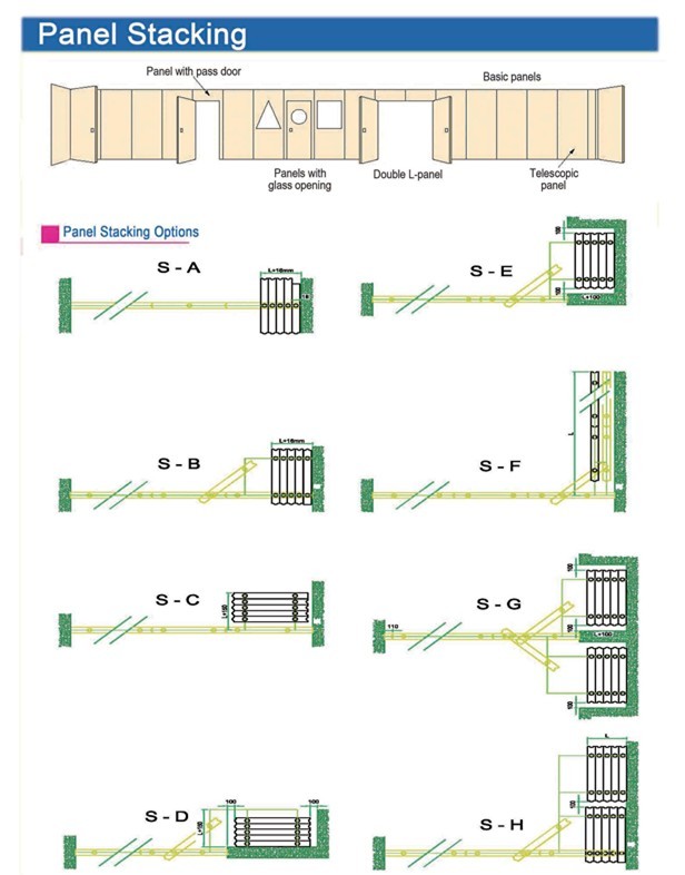 Ebunge Aluminium Movable Partition Sooden Sliding Folding Wall With Soft Sponge PU Leather Cover For Restaurant