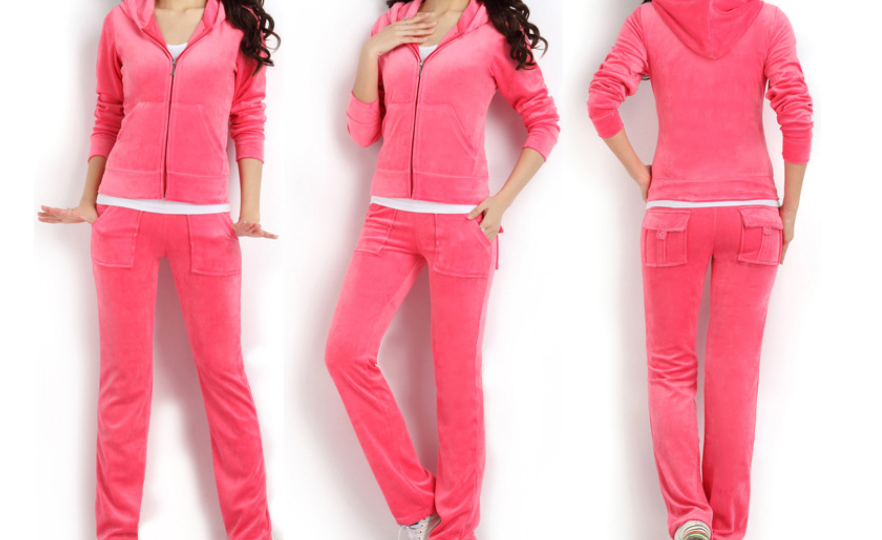Customized hot sale brand quality solid color velour tracksuit sports wear women sweatsuit