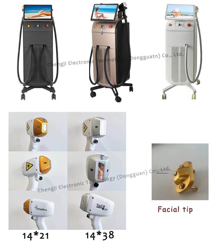 Pain Free Laser Hair Removal Machine Triple Wave Laser Hair Removal Machine For Women