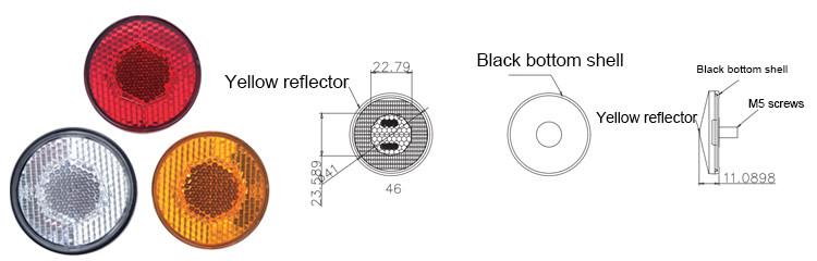Custom Electric Bicycle Reflex Reflectors